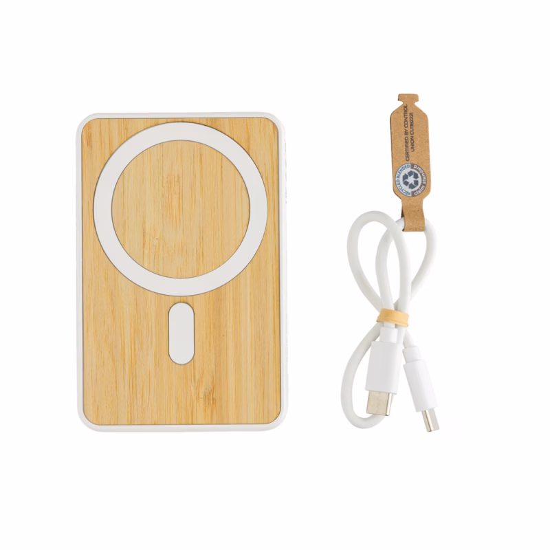 Zen RCS powerbank od reciklirane plastike i bambusa, 5.000 mAh, 5W magnetni - Image 6