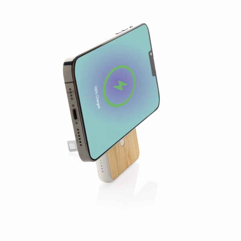 Zen RCS powerbank od reciklirane plastike i bambusa, 5.000 mAh, 5W magnetni - Image 4