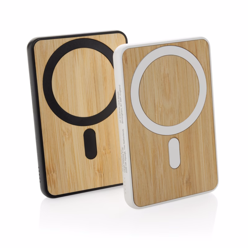 Zen RCS powerbank od reciklirane plastike i bambusa, 5.000 mAh, 5W magnetni