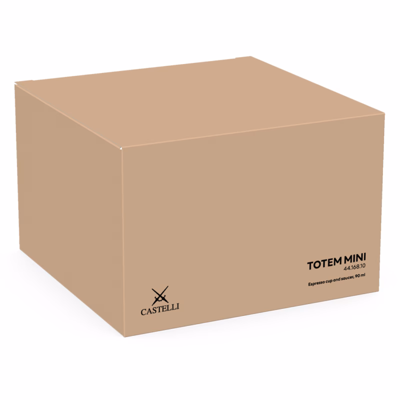 TOTEM – Set od dve keramičke šolje za cappuccino sa tacnama (2 x 200 ml) - Image 4